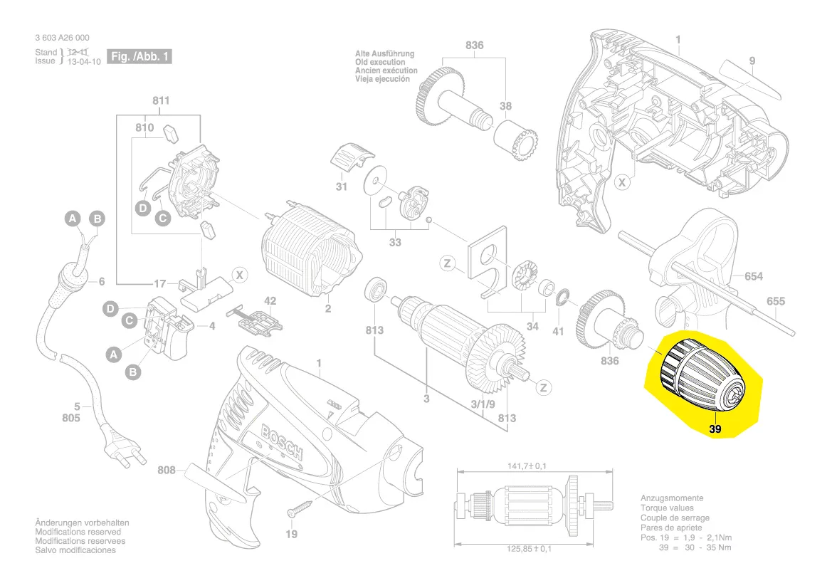 Mandrin à serrage rapide réf. 2 609 002 051 BOSCH